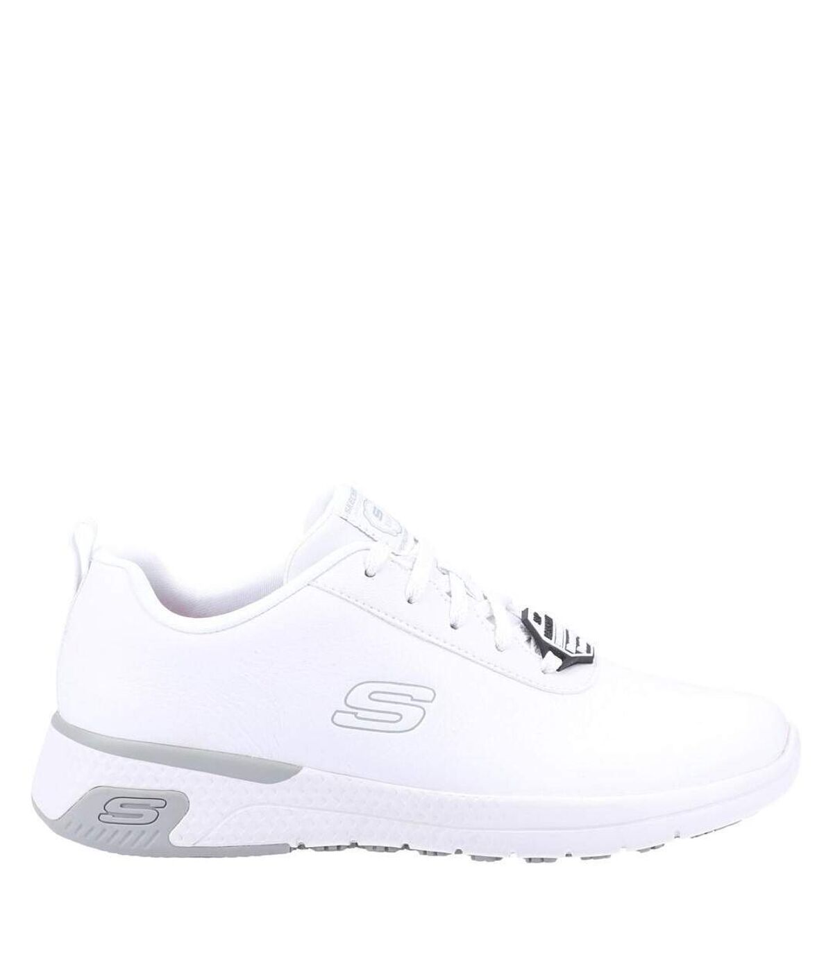 Skechers Womens/Ladies Marsing Gmina Slip Resistant Leather Sneakers (White) - UTFS7812