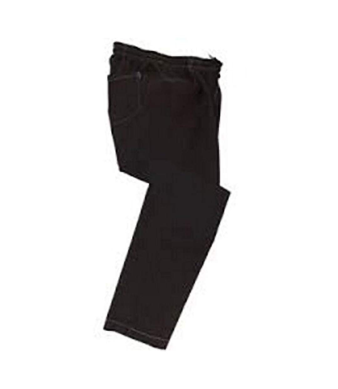 Pantalon de cuisinier anti-froissement unisexe noir Le Chef-2