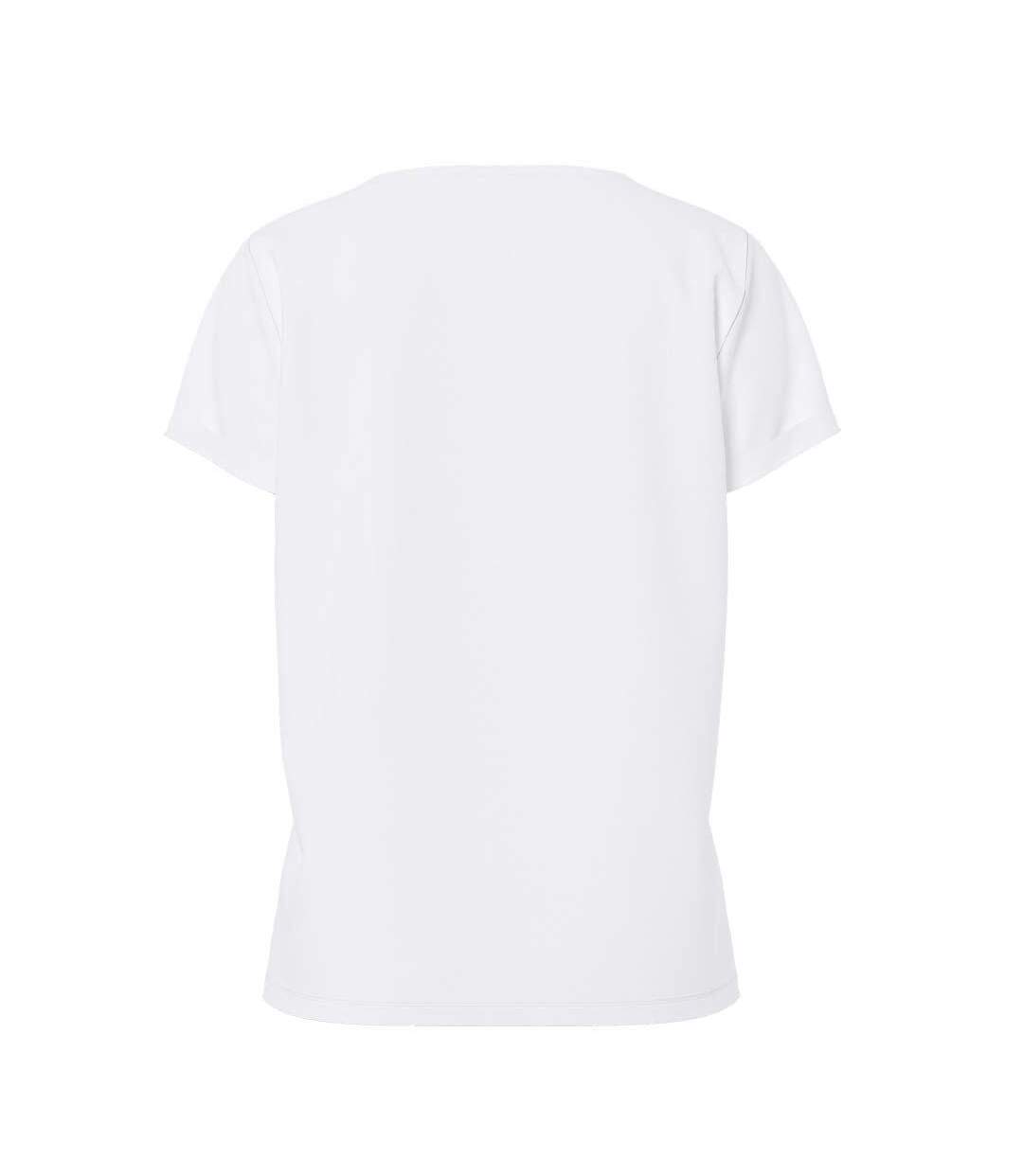 T-Shirt blanc coeur léopard femme pieces pcoda-2