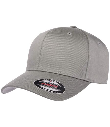 Casquette peignée wooly unisexe gris Flexfit