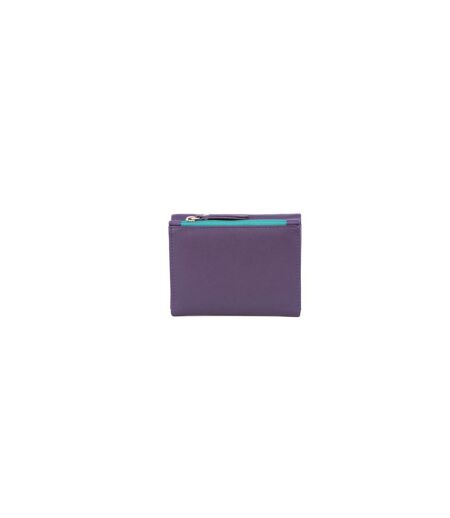 Eastern Counties Leather Femme/Ladies Isobel - Porte-monnaie à fermeture éclair contrastée (Violet/Turquoise) (One size) - UTEL353