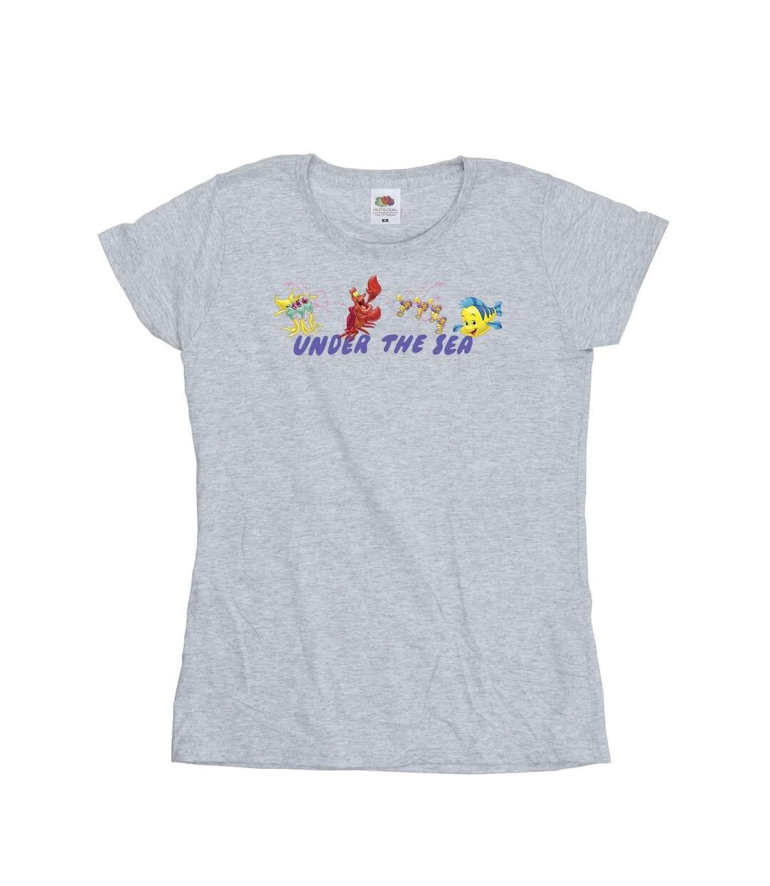 Disney T-shirt en coton Femme/Ladies The Little Mermaid Under The Sea (Gris sportif) - UTBI26455-1