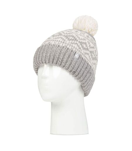 Bonnet à pompon épais à motifs pour femme
