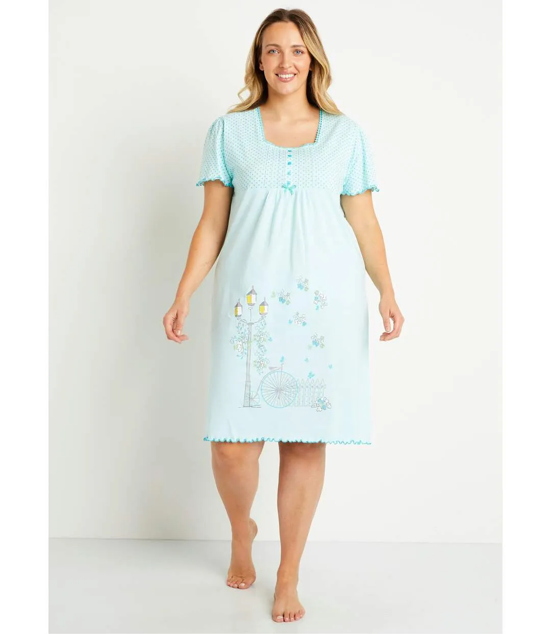 Chemise de nuit coton dentelle-1