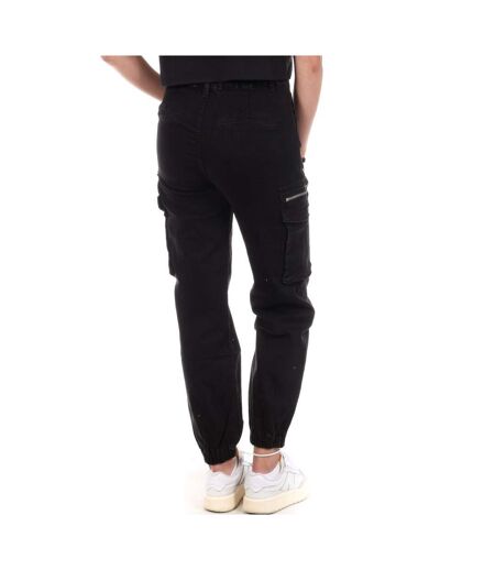 Pantalon cargo noir femme monday premium psa3669 - l