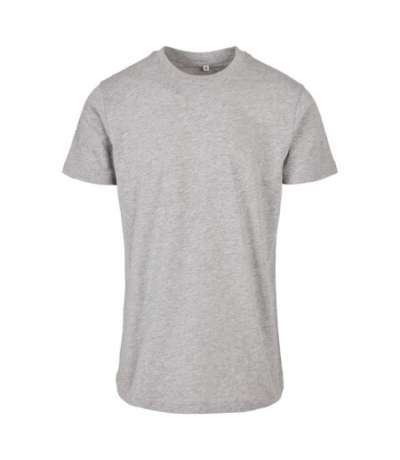 T-shirt Basique À Col Rond Pour Hommes Gris Chiné Build Your Brand
