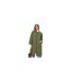 Womens/ladies Heidi Quilted Trench Coat Khaki Green Raffya-1