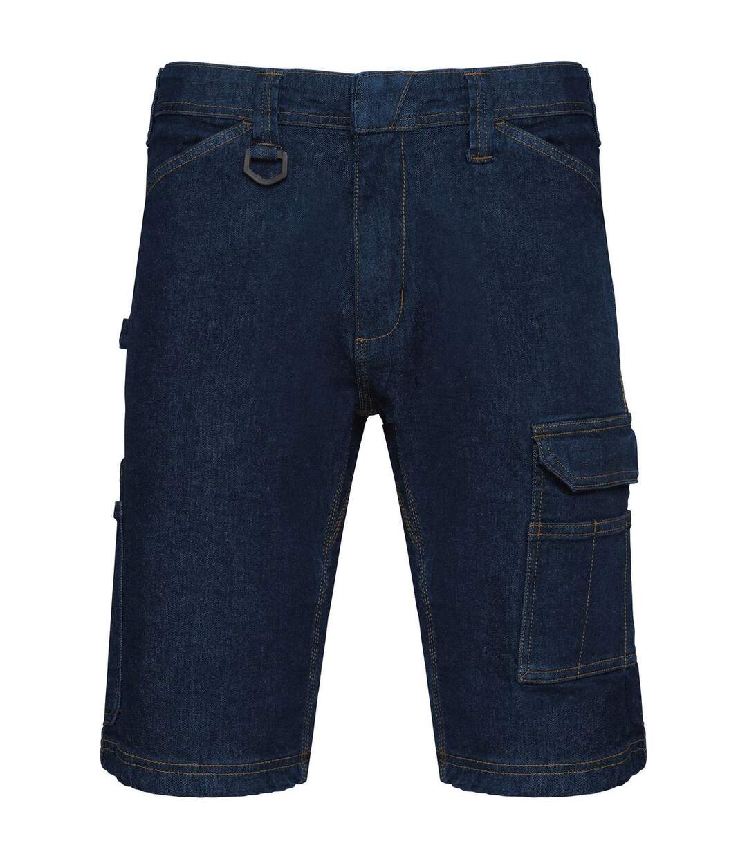 Bermuda denim multipoches - Homme - WK715 - bleu denim rinse