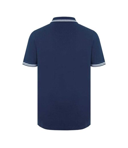 Mens Lazer Logo Cotton Polo Shirt Navy Firetrap