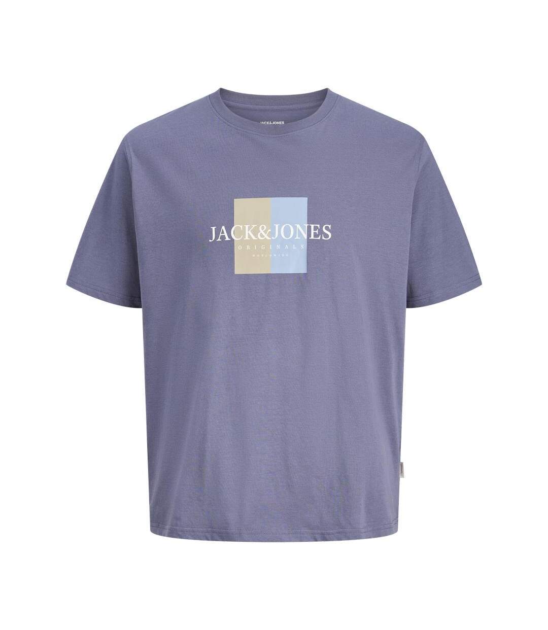 T-Shirt violet homme jack & jones frederiksberg-1