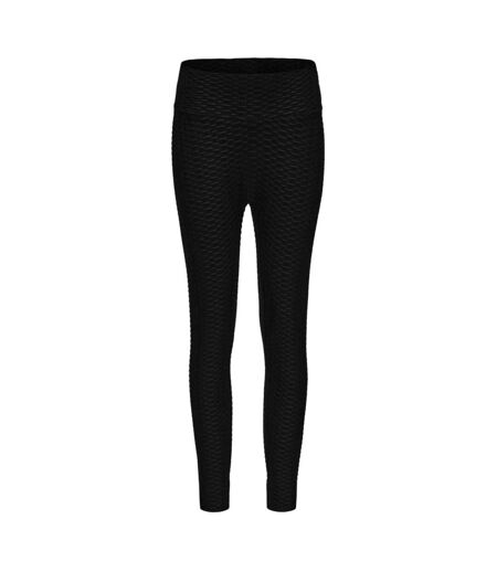 Legging Motif/style Alvéolé Femme Noir Miso