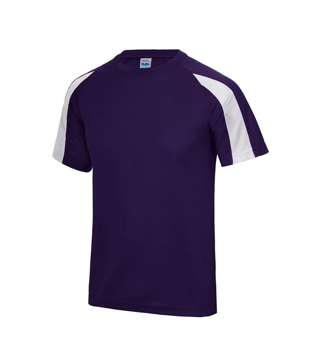 T-shirt homme violet / blanc AWDis Cool