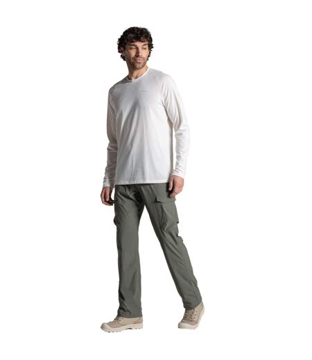 Pantalon Long Et Extensible À Poches Et Taille Mi-haute Semi-élastiquée Rif Homme Kaki Craghoppers