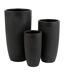 Lot de 3 Vases Ronds Design Argile 72cm Noir-1