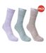 Pack of 3  Womens/ladies helvellyn trekking socks  spruce green/oatmeal/gelsomino melange Trespass