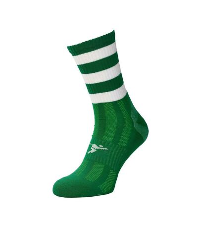 Chaussettes de football pro adulte vert / blanc Precision