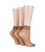 3 Pack Ladies 15 Denier 100% Nylon Ankle Highs - Sheer Lightweight Comfort-3