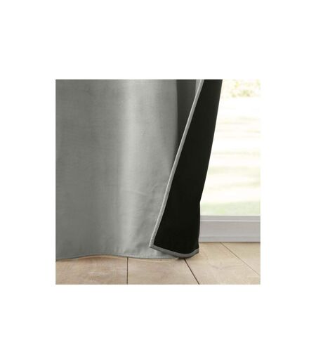 Rideau Isolant Velours Polarchic 140x260cm Gris