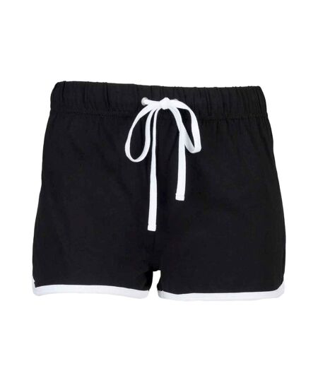 Short rétro femme noir / blanc Skinni Fit