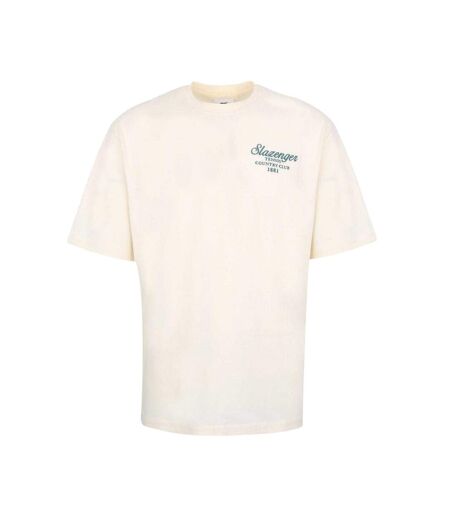 T-shirt Tennis Motif/style Brodé Homme Blanc Slazenger