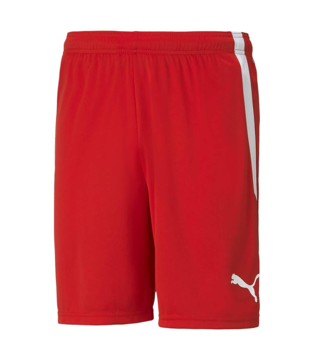 Womens/ladies Performance Side Stripe Shorts Red Puma-1