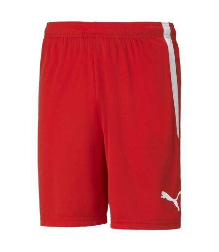 Womens/ladies Performance Side Stripe Shorts Red Puma