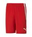 Womens/ladies Performance Side Stripe Shorts Red Puma-1