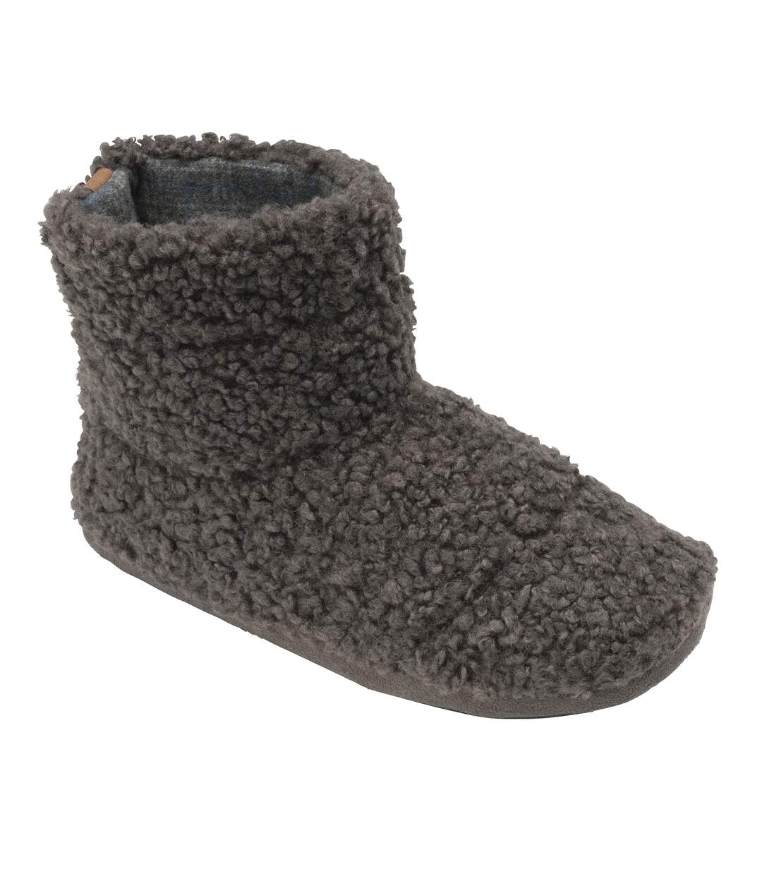 Mens Furry Sherpa Memory Foam Slipper Boots-3