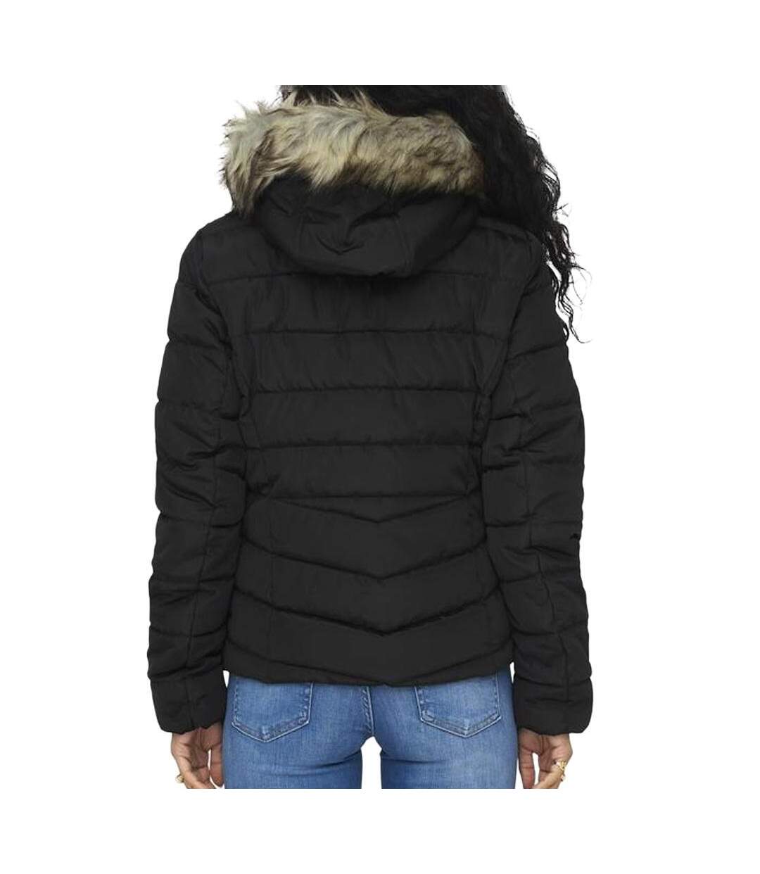 Doudoune noir femme only quilted-2