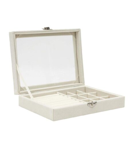 Boîte à Bijoux Feutrine 20cm Blanc