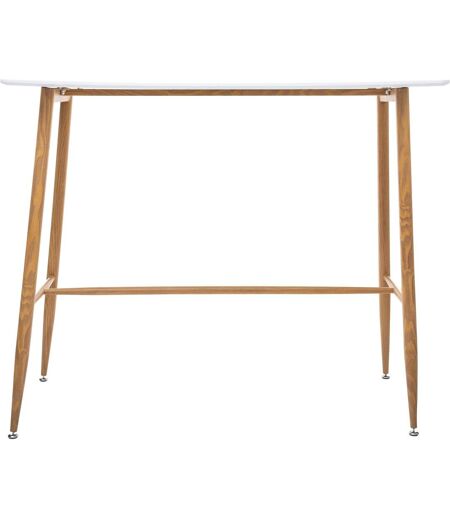 Table haute design scandinave Roka - L. 120 x H. 105 cm - Blanc
