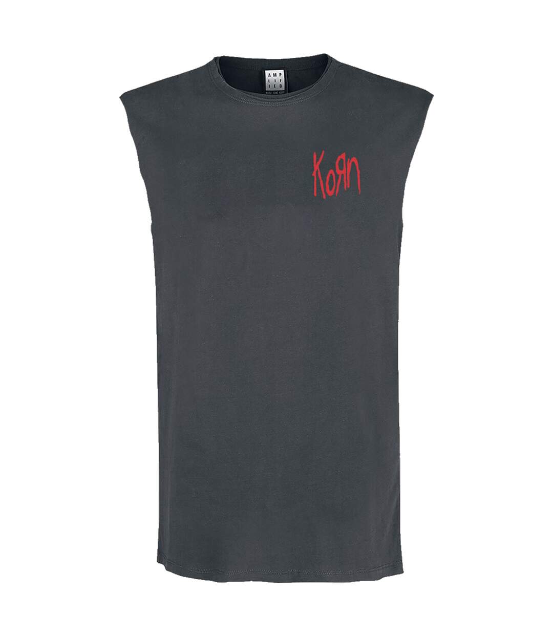 Unisex adult lineart issues korn tank top charcoal Amplified