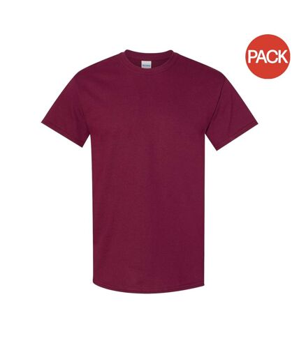 Lot de 5  t-shirts manches courtes hommes pourpre Gildan