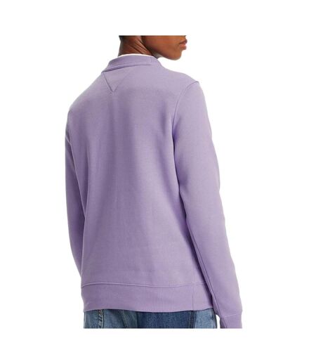 Sweat violet femme tommy hilfiger flag crew dw0dw19959