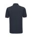 Mens classic cotton pique polo shirt french navy Russell