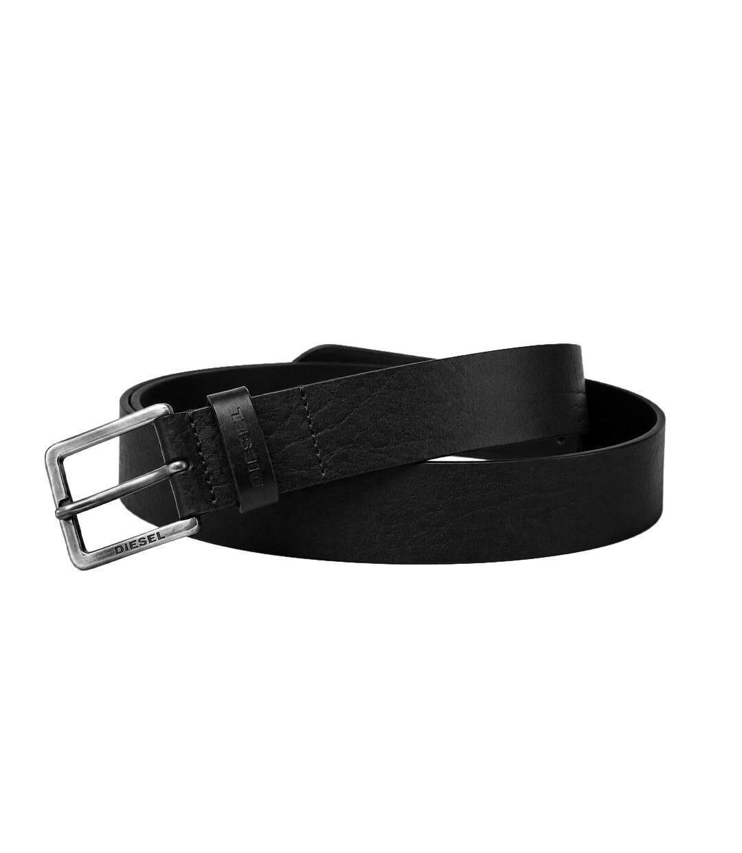 Ceinture noir homme diesel basic belt-1