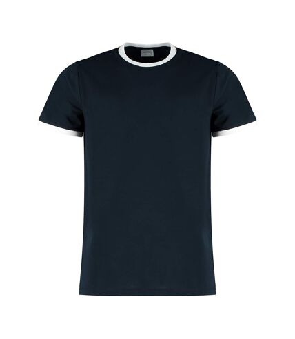 Kustom Kit - T-shirt RINGER - Homme (Bleu marine / blanc) - UTBC4781
