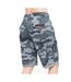 Mens Watchford Camo Cargo Shorts Charcoal Crosshatch-2