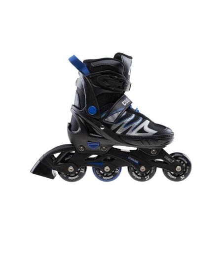 Childrens/kids Ramen Adjustable Inline Roller Skates 6.5 Uk-9 Uk Black Blue Coolslide