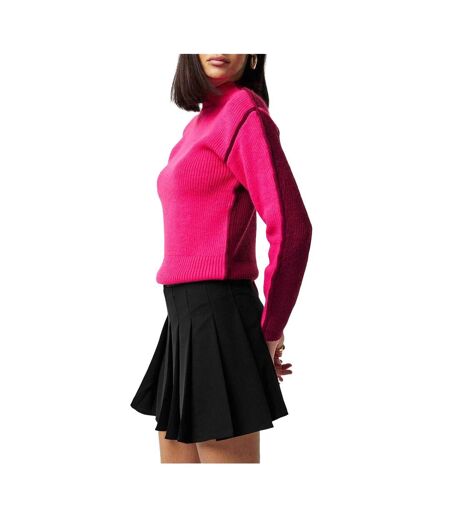 Pull Manches Longues Motif/style Côtelé Femme Rose Lumineux French Connection