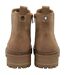 Womens/ladies Lottie Block Heel Chelsea Boots Taupe Lotus Shoes-2