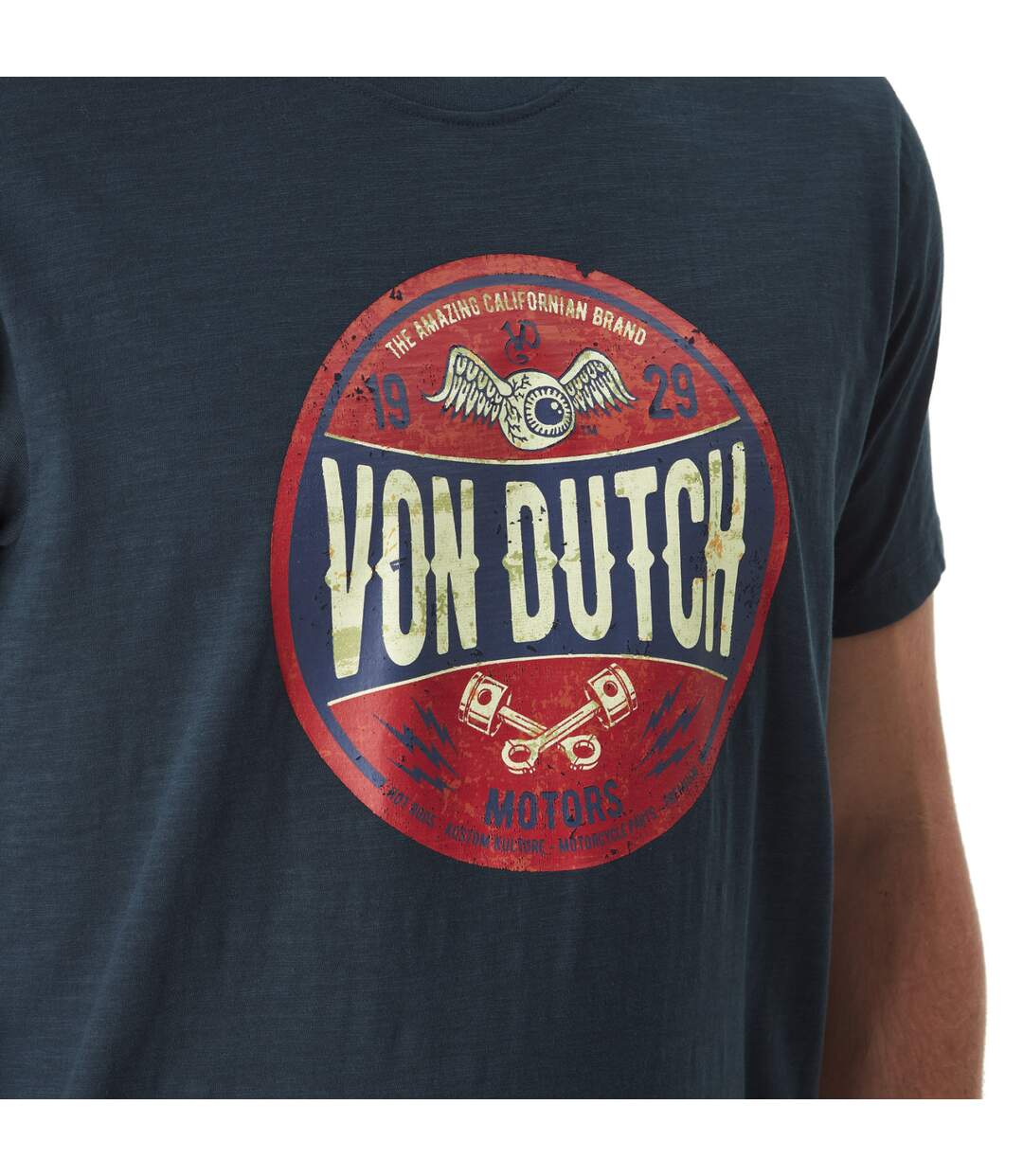 T-shirt homme col rond coton slub avec Logo Amazing Vondutch-2