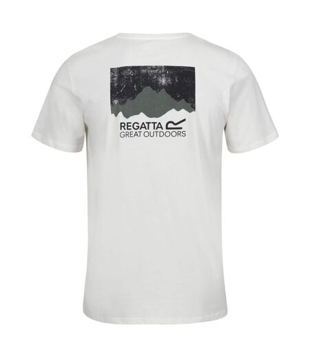 Regatta Mens Breezed IV Graphic Print T-Shirt (Marshmallow)