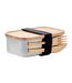 Savanna stainless steel lunch box 5.5cm x 16cm x 11cm wood MidOcean-3
