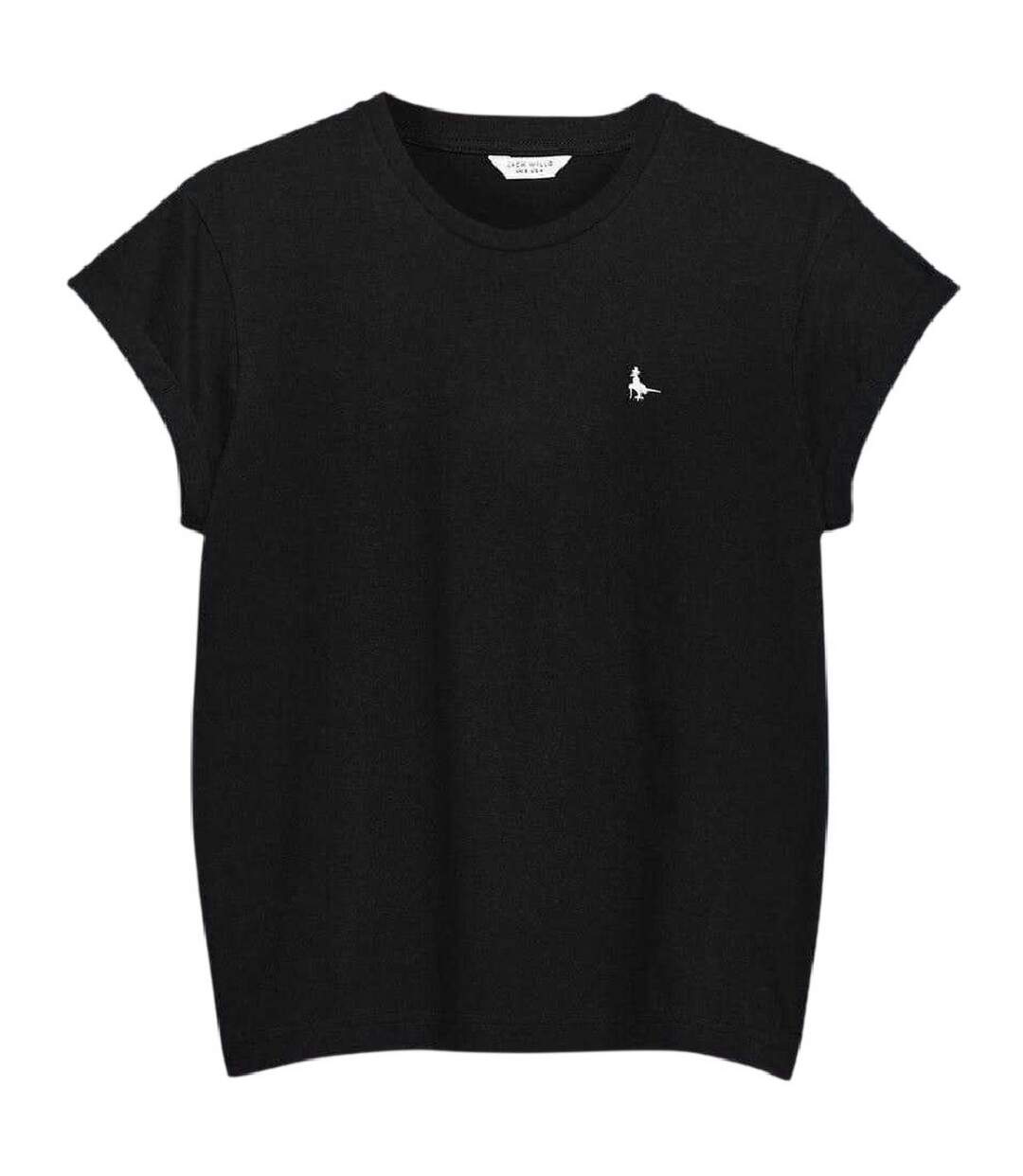 Womens/ladies Endmoor Boyfriend T-shirt Black Jack Wills-1