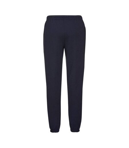 Mens classic elasticated hem jogging bottoms navy Fruit of the Loom