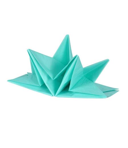 Lot de 12 Serviettes en Papier Pré Pliées 40x60cm Menthe