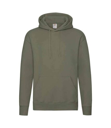 Mens premium hoodie classic olive Fruit of the Loom