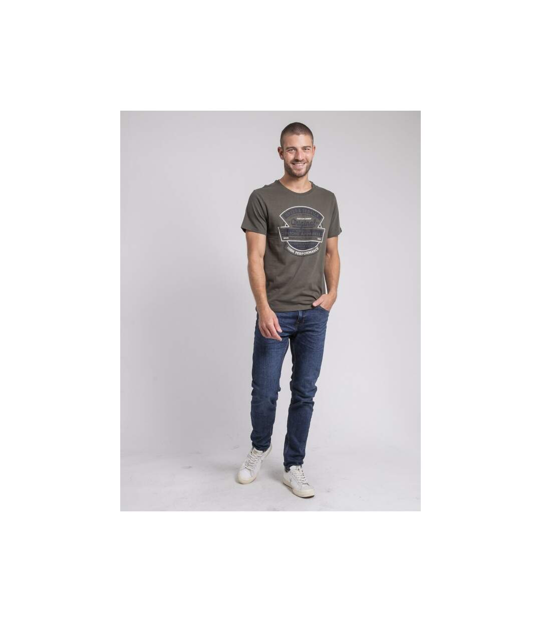 T-shirt col rond pur coton JIROBIN-4