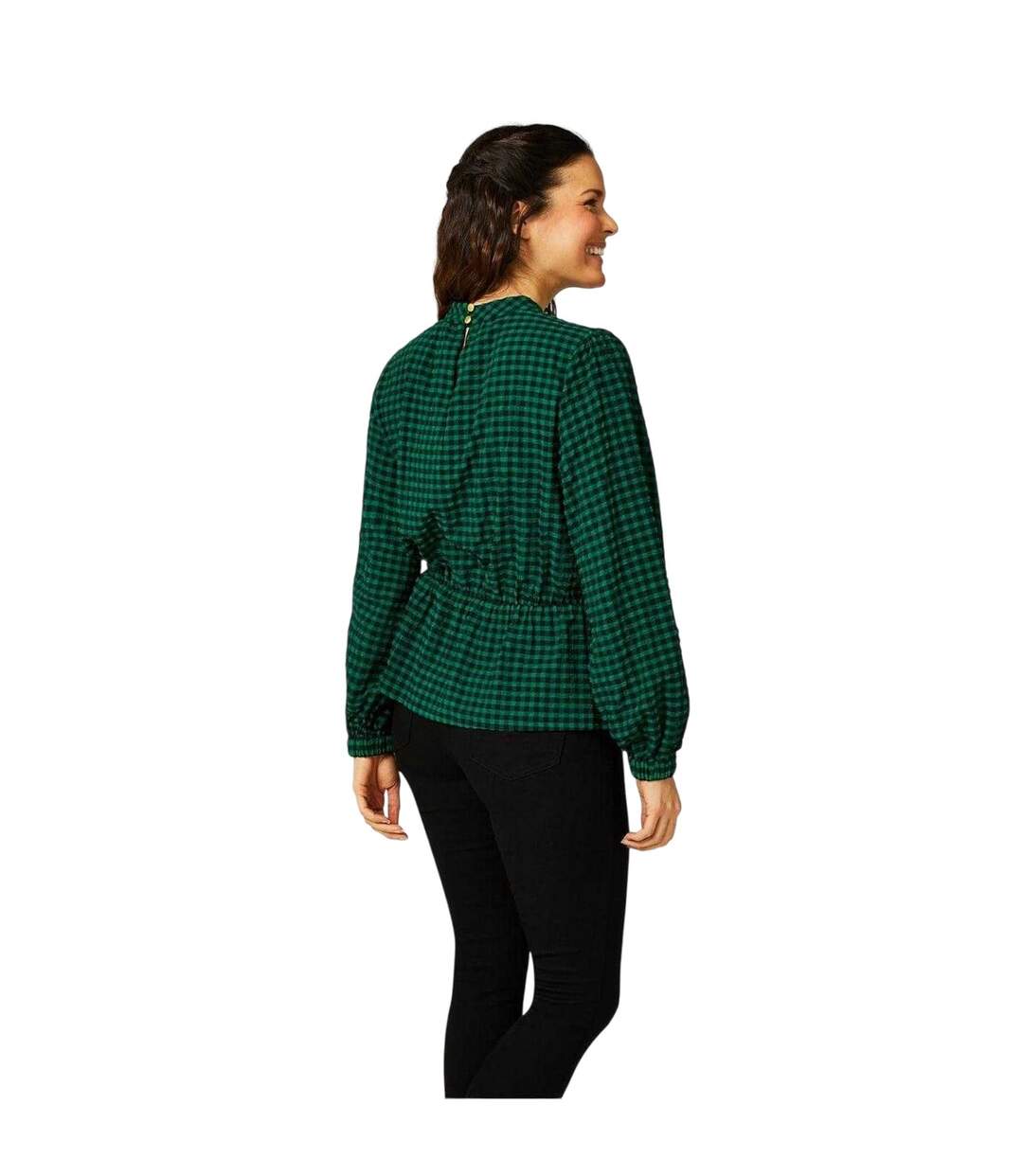 Blouse Motif/style Texturé Femme Vert Noir Biba-3